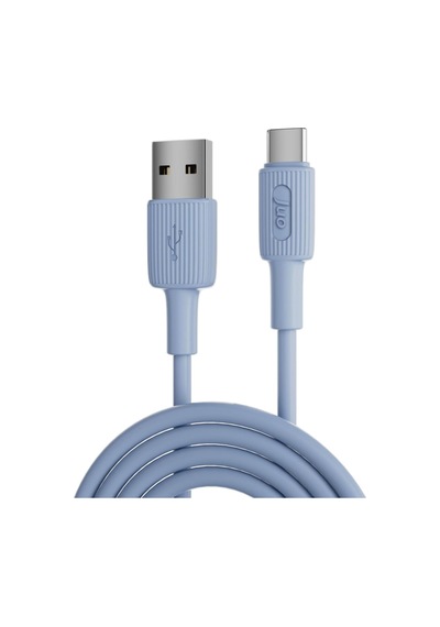 66w Usb-a To Usb Type-c Silikon Hızlı Şarj Ve Data Kablosu Mavi 1 Metre