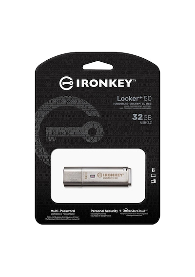 Kingston Ironkey Locker+50 KLP50/32GB 32 GB USB 3.2 Flash Bellek