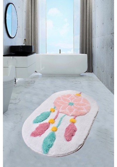 Rüya Beyaz 70X120 Cm Banyo Halısı Paspas