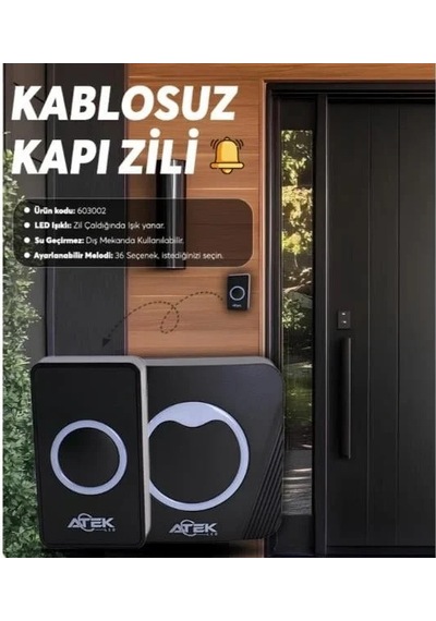 Kablosuz Su Geçirmez Kapı Zili 5570