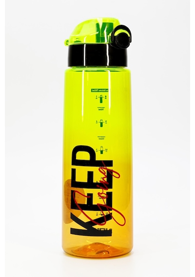 Su Matarası Tritan Geniş Ağız Su Şişesi Grafiti Spor Matarası Suluğu Bpasız 800 Ml Sarı 0104