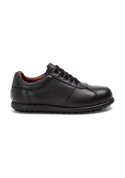 Kadın Siyah Bağcıklı Deri Garson Sneaker