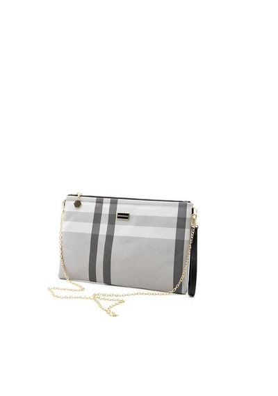 Silver Polo Sp1034 Kadın Portföy & Clutch Ekose A.gri-a.taba