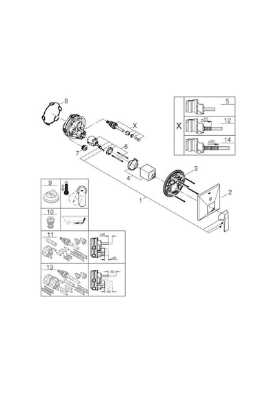 Grohe Grohe Allure Brilliant Ankastre Banyo/Duş Bataryası 24072Al0 Krom