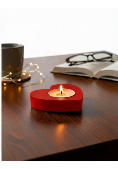 2 Adet Kırmızı Suda Havuzda Yüzen Suya Batmayan Restoran Cafe Bar Ev İçin Kalp Şeklinde Tealight Mumluk