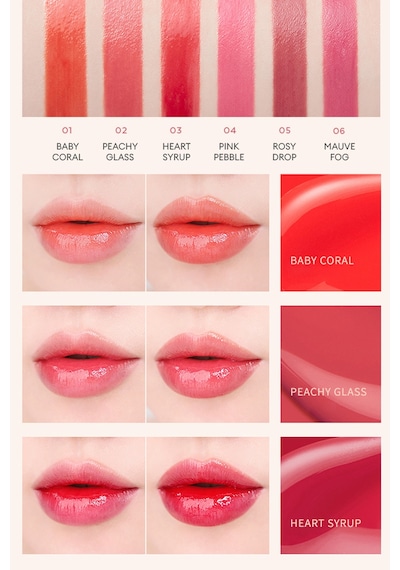 Uzun Süre Kalıcı Nemli Bitiş Sunan Parlak Tint Dare Tint Dewy Drop Rosy Drop 0