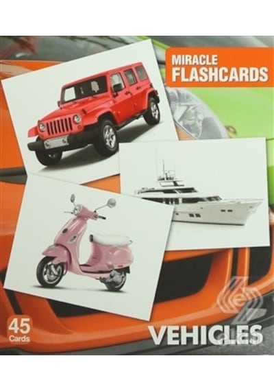 Miracle Flashcards Vehicles - 45 Pictures- MK Publications