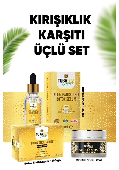 Tubalife Solucan Serisi  Kremi 50 ML + 24K Serum 30 ML + Sabun 100 G