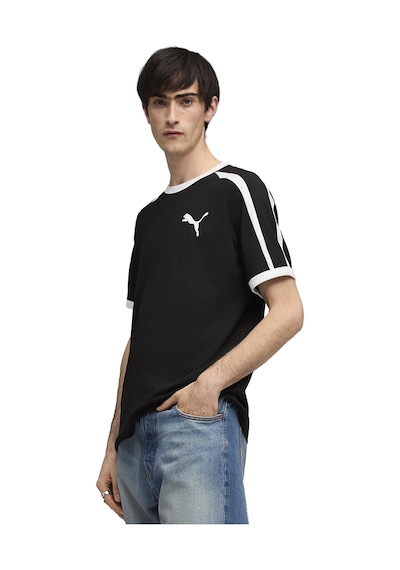 Puma T7 Ringer Erkek Siyah Günlük Stil T-shirt 63524201 Siyah