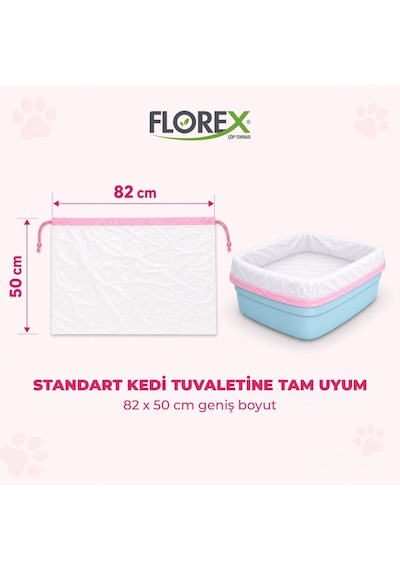 Florex Kedi Kumu Torbası Pudra Kokulu 7'li Paket
