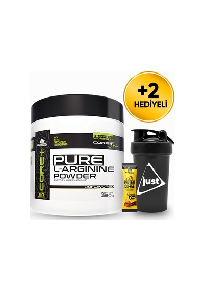 Mustang Nutrition Core+ Pure L-arginine Powder 250 Gr L-arjinin 50 Servis + Shaker + Protein Kahve Hediyeli Aromasız
