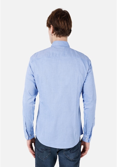 Colin's Colins Slim Fit Shirt Neck Düz Erkek Mavi Uzun Kol Gömlek Cl1048576 Q1.v1 Blu Koyu Mavi
