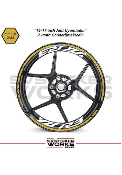 Yamaha Yzf-r3 Yazılı Jant Sticker Dış Ve İç Set Sticker Jant Şeridi Altın 93994986