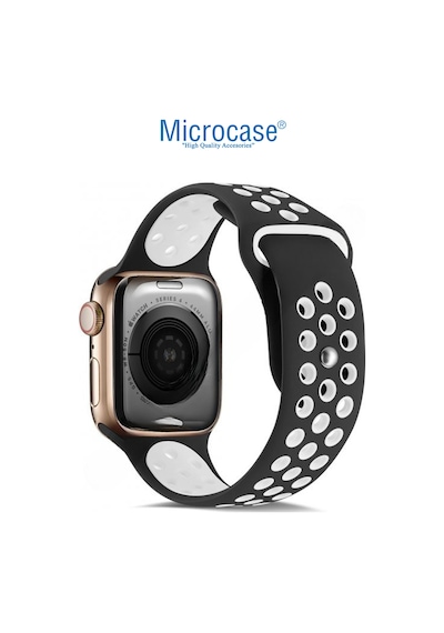 Apple Uyumlu  Watch 8 45 MM için Delikli Silikon Kordon Kayış - KY41
