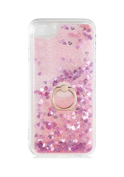 Teknomoda Apple Uyumlu iPhone 8 Kilif Sulu Simli Yüzüklü Standli Silikon 487364618