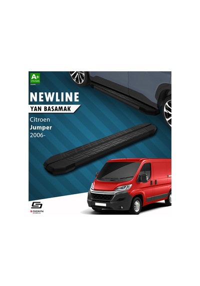 S-dizayn Citroen Jumper 3 Kısa Şase Newline Siyah Yan Basamak 203 Cm 2006-2022 A+ Kalite