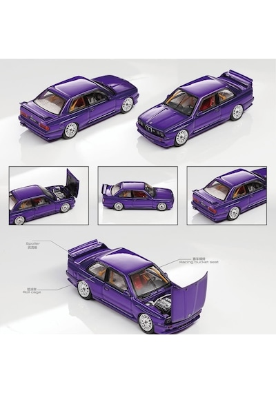 Mortal Model Bmw E30 M3 Group A Metallic Purple Mor Pleksi 1/64
