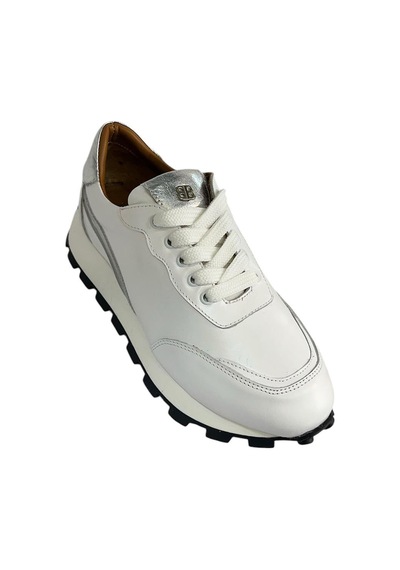 Beyaz Hakiki Deri Comfort Taban Sneaker Beyaz