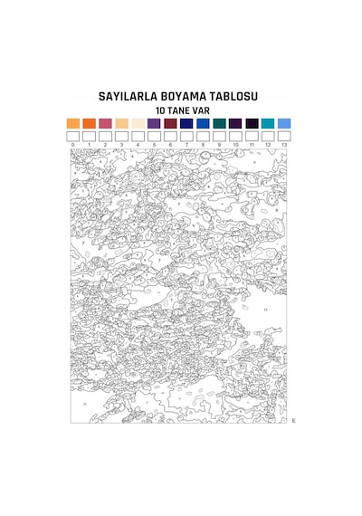 Sayılarla Boyama Soyut Tablolar Hayal Dünyası 10 Farklı Süper Ta