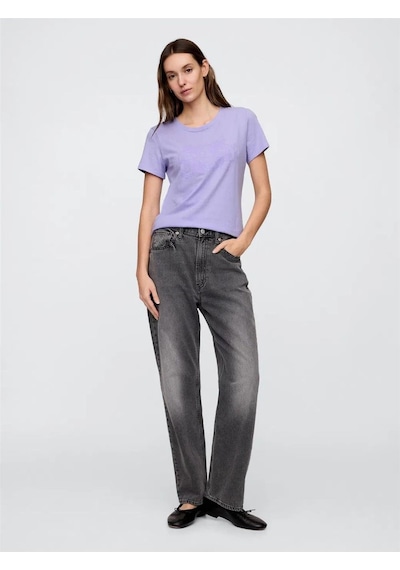 Kadın Gap Logo T-shirt Lila-6602 Lila