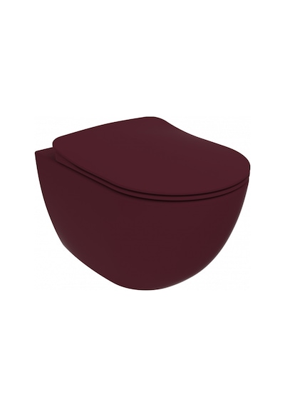 Creavit Free Rim-off Duroplast Yavaş Kapanan Klozet Kapaklı Berry Set