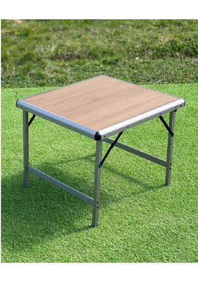 Yek Outdoor Mdf Katlanır Masa Küçük + 2 Pratik Sandalye Set Gri