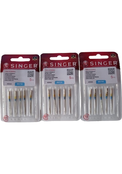 Singer 3 Paket 14 Numara Dikiş İğnesi (Standart Dikiş)