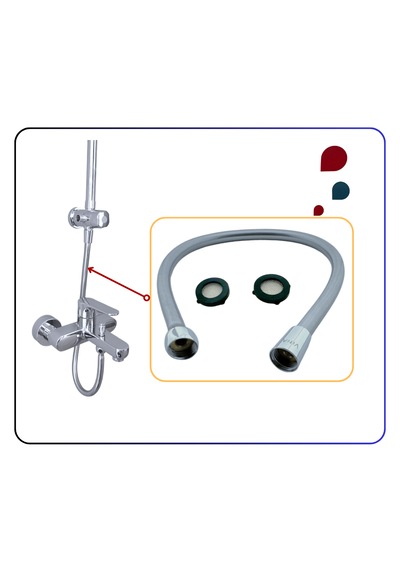A3343901yp Spiral Chromolux 60 Cm Kolon Robot Duşlar İçin Krom