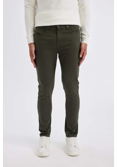 Defacto Chino Kanvas Pantolon Slim Fit Dar Kesim Pamuklu Esnek Dar Paça C9441AX24AUKH444 Haki Defacto Chino Kanvas Pantolon Slim Fit Dar Kesim Pamuklu Esnek Dar Paça C9441AX24AUKH444 Haki