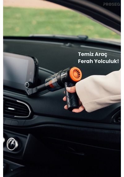 Proseg Pr-as01 3000pa Şarjlı 1200 Mah Batarya Siyah Araç İçi El Süpürgesi