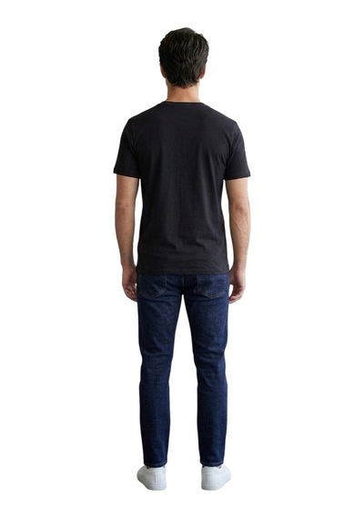 Cazador 44330 Siyah Erkek Bisiklet Yaka Tshirt