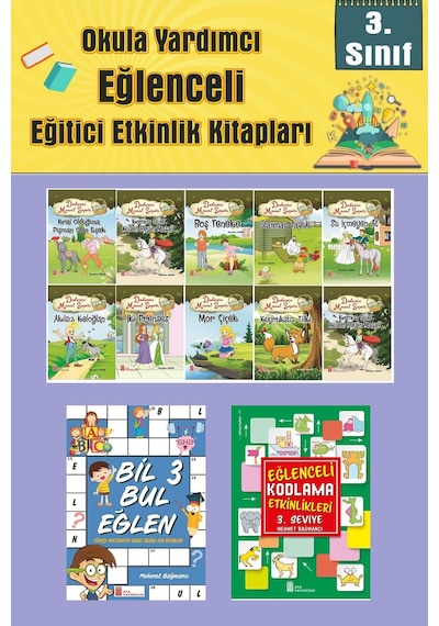 3.sınıflar İçin Okumayı Sevdiren 10 Lu Hikaye Seti -bil Bul Eğlen-kodlama Okulda Evde Tatilde