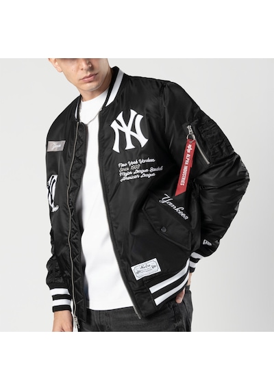 Alpha Industries X New Era New York Yankees Ma-1 Bomber Erkek Siyah Mont 60747974 Çok Renkli