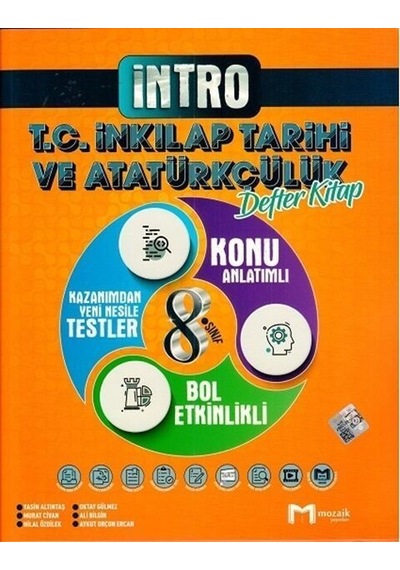 Mozaik 8. Sınıf İnkılap Tarihi Defter Kitap