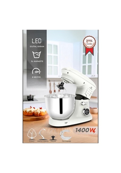 Tastech TMK-1400DT 1400 W Stand Mikser Hamur Yoğurma Makinesi