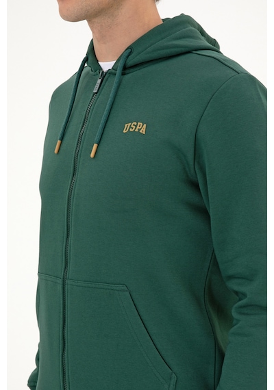 U.S. Polo Assn. Erkek Regular Fit Koyu Yeşil Şardonlu Örme Hırka 50313755-VR079