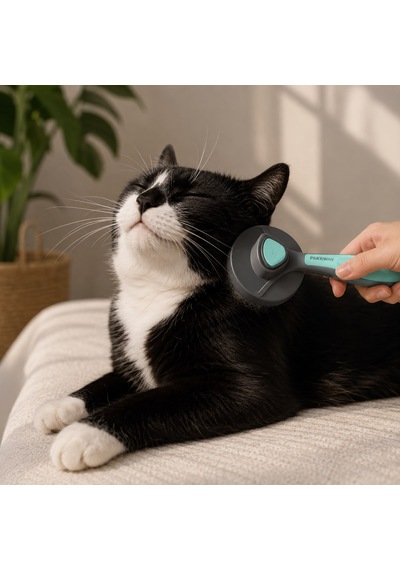 Patikadan Otomatik Tuşlu Kendini Temizleyen Kedi Köpek Tarağı