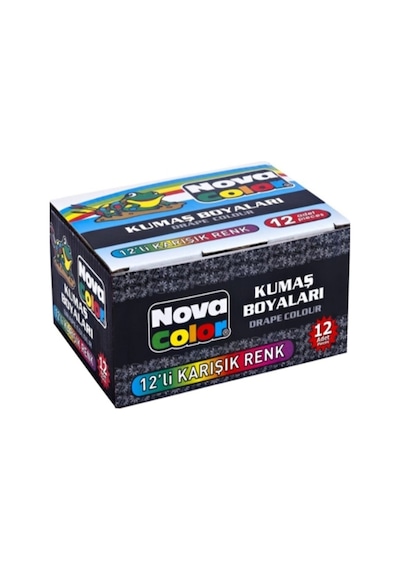 Nova Color Kumaş Boyası 30ml 12li Çok Renkli