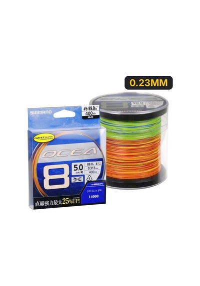 Shimano Ocea 8pe Braid 400m Multicolor İp Misina 0.23mm