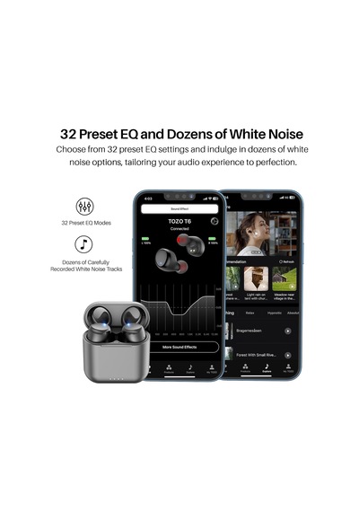Tozo T6 Tws Kablosuz Bluetooth Kulaklık - Ipx8 Su Geçirmez Dokunmatik Şarj Kutulu Kulak İçi Kulaklık Diğer Tozo T6 Tws Kablosuz Bluetooth Kulaklık - Ipx8 Su Geçirmez Dokunmatik Şarj Kutulu Kulak İçi Kulaklık Diğer