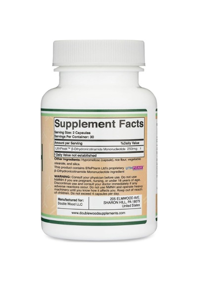 Double Wood Nmnh Nmn Supplement Alternative 250mg 60 Capsu...