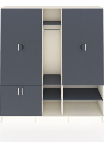 Hyperion Dolap 15 Raflı 5 Kapaklı Tek Askılı 220x44x243 Aytaşı-antrasit/antrasit Antrasıt/antrasıt Hyperion Dolap 15 Raflı 5 Kapaklı Tek Askılı 220x44x243 Aytaşı-antrasit/antrasit Antrasıt/antrasıt