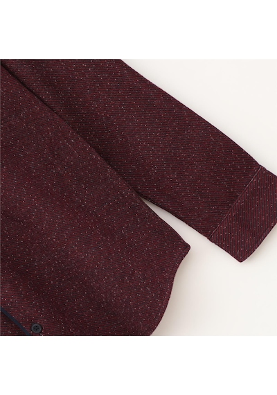 Erkek Şardonsuz Uzun Kol İnce Gömlek - Djg-1003 - Bordo Bordo