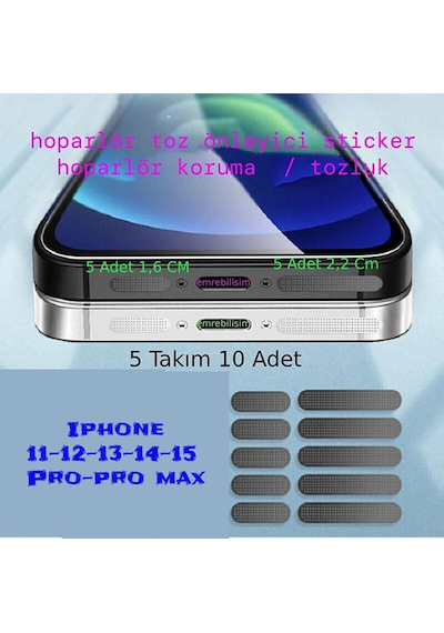 Apple Uyumlu iPhone X/11/12/13/14/15 Pro/promax Tüm Serileri Için Toz Ve Önleyici 5 Takım 10 Adet