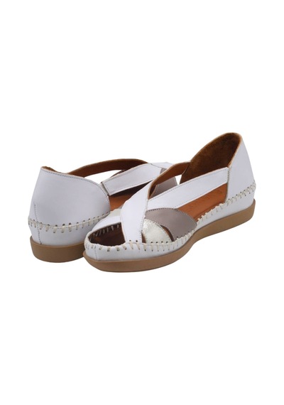 Kadın Comfort Deri Sandalet Beyaz 25033542y 25033542y