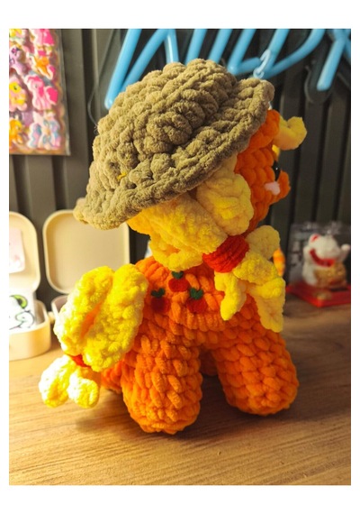 El Yapımı Tığ İşi My Little Pony Peluş Oyuncak Applejack 02 - Çok Renkli