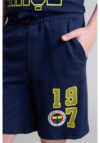 Defacto Fenerbahçe %100 Pamuk Oversıze Şort Erkek Çocuk H8000a826hsın42 İndigo-ın42