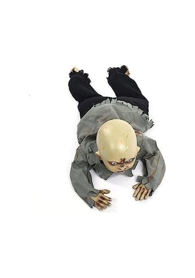 Sesli Işıklı Ve Sensörlü Yerde Emekleyen Hareketli Bebek Hayalet Zombi Dekor 30x85 Cm Bx40 +0
