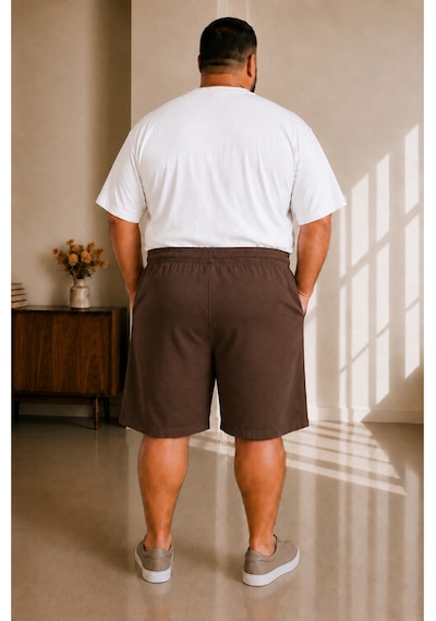 Sngl Tekstil Erkek Büyük Beden Kapri 3xl 4xl 5xl 6xl 7xl 8xl 9xl Kahverengi