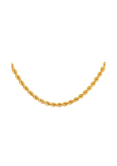 14 Ayar Altın Zincir Kalın Halat Zincir Kolye 45 Cm Uzunluk 4,00 Mm Eni